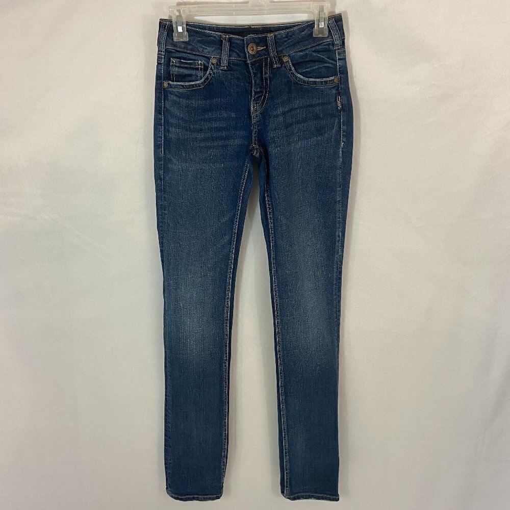 Silver Suki Straight Jeans Women's Size 25 (25 x 34) Mid Rise Straight Leg - Picture 2 of 12